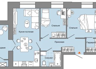 3-комнатная квартира на продажу, 61 м2, село Первомайский, улица Строителя Николая Шишкина, 11к1