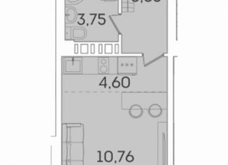 Продам квартиру студию, 22.9 м2, Ленинградская область, Графская улица, 6с2