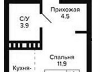 Продается квартира студия, 24.8 м2, Новосибирск, Кировский район