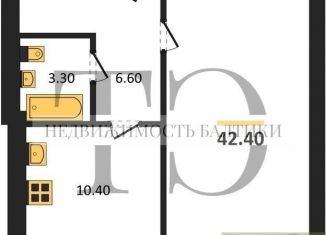 Продажа 1-комнатной квартиры, 42.4 м2, Калининград, Воздушный переулок, 6, ЖК Ратсхоф Парк
