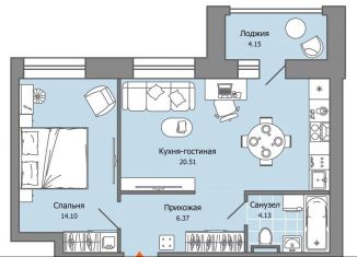 Продается однокомнатная квартира, 47 м2, Удмуртия