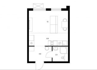 Продается квартира студия, 25.9 м2, Котельники, жилой комплекс Томилинский Бульвар, 11-12