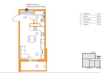 Продам 1-ком. квартиру, 36.6 м2, Карелия, Брестская улица