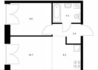 Продажа 1-комнатной квартиры, 34.3 м2, Санкт-Петербург, набережная Обводного канала, 169, муниципальный округ Измайловское