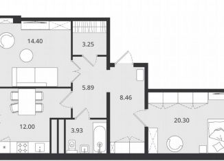 Продам 2-ком. квартиру, 70.6 м2, Архангельская область