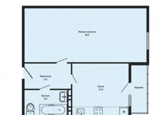 Продажа 1-ком. квартиры, 35.1 м2, посёлок Берёзовый, улица Профессора Рудакова, 7/36к5