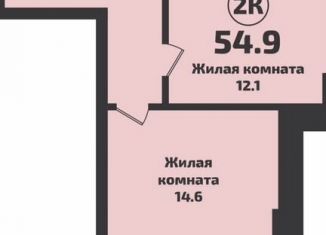 Продаю двухкомнатную квартиру, 54.9 м2, Новосибирск, Красный проспект, 331, Калининский район