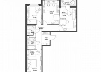 Продаю 3-комнатную квартиру, 87.2 м2, Екатеринбург, Чкаловский район