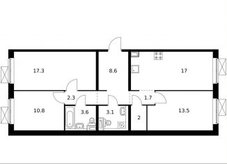 Продаю 3-ком. квартиру, 79.7 м2, Котельники, ЖК Белая Дача Парк, микрорайон Парковый, 1к6