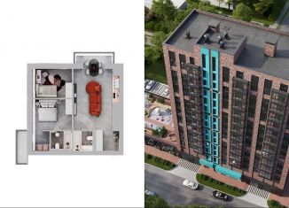 2-комнатная квартира на продажу, 62.3 м2, Вологда, Западная улица, 9