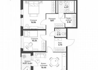 Продается 2-ком. квартира, 69 м2, Екатеринбург, Чкаловский район