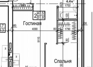 Продается однокомнатная квартира, 51.8 м2, Оренбургская область, Звёздный проспект, 1/1