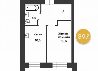 Продаю однокомнатную квартиру, 39.2 м2, Благовещенск, Заводская улица, 4/5, ЖК Лазурный Берег