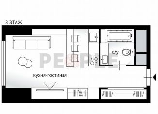 1-комнатная квартира на продажу, 27.8 м2, Москва, Мичуринский проспект, 56, район Раменки