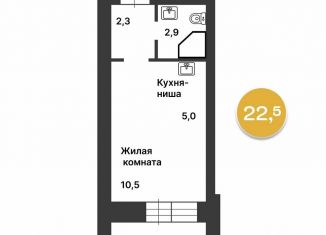 Продам квартиру студию, 22.5 м2, Благовещенск, Заводская улица, 4/5