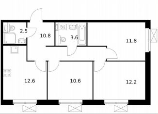 Продажа 3-комнатной квартиры, 64.1 м2, Котельники, Яничкин проезд, 8