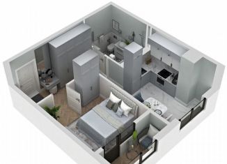 Продам 1-ком. квартиру, 35.5 м2, посёлок городского типа Гвардейское, Курганная улица