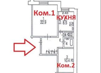 1-комнатная квартира на продажу, 57 м2, Москва, Тихвинская улица, 9А, Тихвинская улица