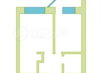 1-комнатная квартира на продажу, 37.7 м2, Тюмень, Газопромысловая улица, 1к1, ЖК Просторный