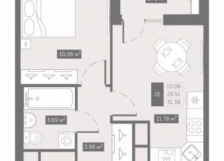Продаю 1-комнатную квартиру, 31.4 м2, посёлок Шушары