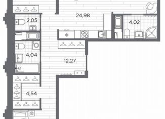 Продам 3-ком. квартиру, 92.6 м2, Санкт-Петербург, метро Горный институт