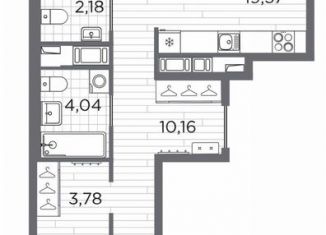 Двухкомнатная квартира на продажу, 74.8 м2, Санкт-Петербург, метро Горный институт