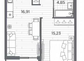 Продам однокомнатную квартиру, 43.5 м2, Санкт-Петербург, метро Горный институт