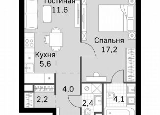 Продаю однокомнатную квартиру, 47.1 м2, Москва, Хорошевский район