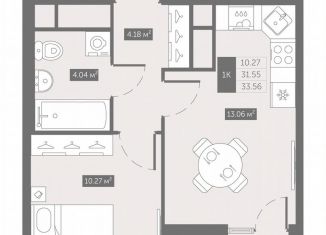 Продажа 1-ком. квартиры, 33.6 м2, посёлок Шушары