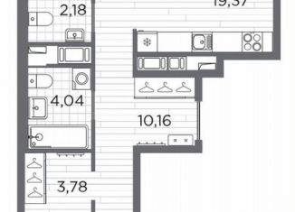 Продажа 2-комнатной квартиры, 74.8 м2, Санкт-Петербург, метро Горный институт