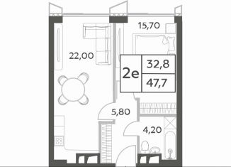 Продажа 1-комнатной квартиры, 47.7 м2, Москва, район Раменки, проспект Генерала Дорохова, вл1к1