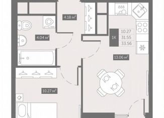 Продаю 1-ком. квартиру, 33.6 м2, посёлок Шушары