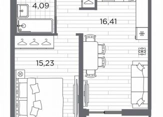 Продается 1-комнатная квартира, 42.1 м2, Санкт-Петербург, метро Горный институт