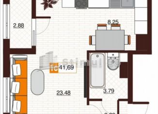 Продам 1-ком. квартиру, 41.7 м2, Оренбург