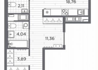 Продам 2-комнатную квартиру, 75.4 м2, Санкт-Петербург, метро Горный институт