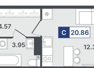 Продам квартиру студию, 20.9 м2, Тобольск, 10-й микрорайон, 43