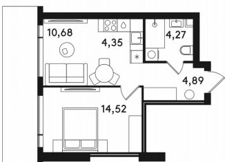Продаю 1-ком. квартиру, 38.7 м2, Москва, ВАО