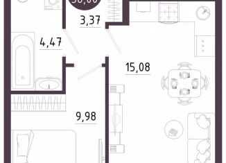 Продажа 1-комнатной квартиры, 36 м2, Тула, Пряничная улица, 9