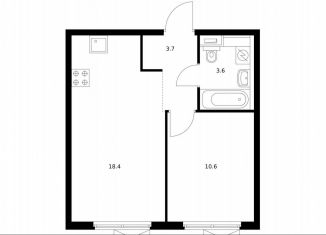 Продам 1-ком. квартиру, 36.3 м2, Москва, ЮЗАО