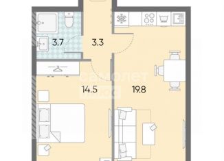 Продам 1-ком. квартиру, 41.3 м2, Москва, станция ЗИЛ, жилой комплекс Зиларт, 18/19/27