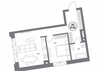 Продается 1-комнатная квартира, 57.3 м2, Москва, ЦАО, Космодамианская набережная, 4/22с9