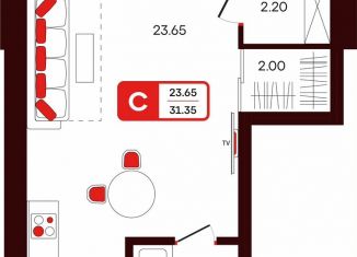 Продаю квартиру студию, 31.4 м2, Туймазы, переулок Луначарского, 5