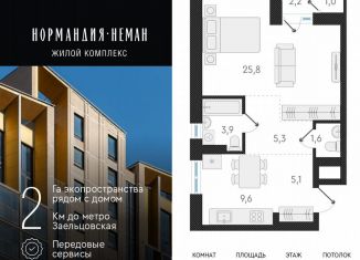 1-ком. квартира на продажу, 51.3 м2, Новосибирск, улица Аэропорт, 49/2, метро Заельцовская