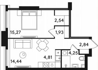 Продажа 1-ком. квартиры, 46.1 м2, Москва, ВАО
