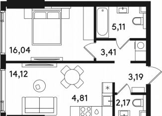 Продажа 1-комнатной квартиры, 48.9 м2, Москва, ВАО