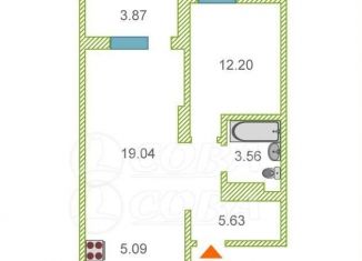Продам 1-комнатную квартиру, 48 м2, Тюмень, ЖК Набережный Квартал, улица Ю.-Р.Г. Эрвье, 34к1