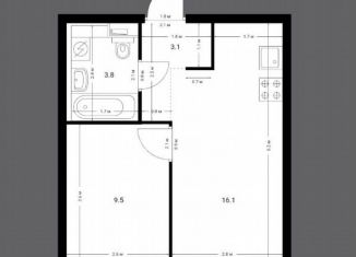 Продажа 1-ком. квартиры, 32.5 м2, Люберцы, улица 3-е Почтовое Отделение, 48, ЖК Жулебино Парк