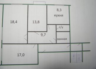 Продажа 3-комнатной квартиры, 72.1 м2, Мытищи, улица Матросова, 13