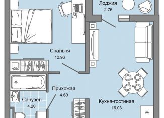 Продажа двухкомнатной квартиры, 39 м2, Ульяновск, жилой комплекс Светлые кварталы, 2