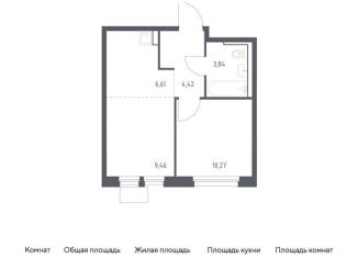 Продаю однокомнатную квартиру, 34.6 м2, Московская область